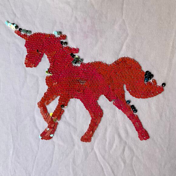 CRB Girl’s ShortSleeve Knee Length Stretch Dress size 16,White & Rainbow,Unicorn - Picture 6 of 10